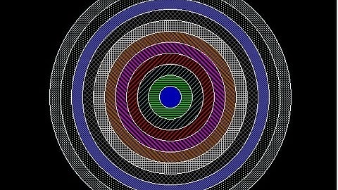 C Graphics increasing circles filled with different patterns