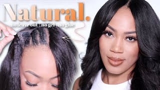 *It's giving SCALP!🔥* The most natural beginner-friendly YAKI straight U-part wig install~FT.Nadula