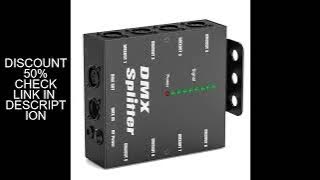 Yiflamefly Mini 8-Channel Wireless DMX512 Signal Amplifier XLR DMX Splitter Distributor For KTV Bar
