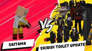 One Punch Man (Saitama) Vs Skibi Toilet Update (@TELUR-Man ) | Minecraft addon @TentenCubify-10224