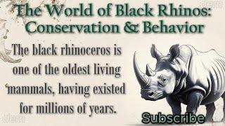 The World of Black Rhinos: Conservation &amp; Behavior🦏Intermediate Level 🦏Practice Speaking and Reading
