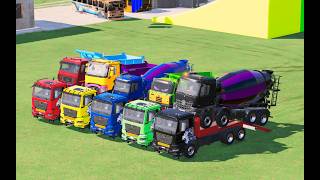Garage with Colors   ALL MIXER TRUCK WITH DOUBLE FLATBED TRAILER TRUCK, TATRA, MAN, MAZ, RENAULT, ME