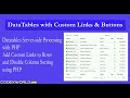 DataTables Server-side Processing with Custom Links and Buttons using PHP Mp3 Song