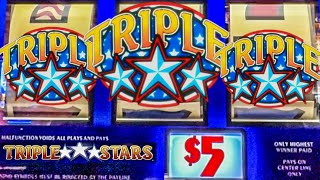 Old School Classic Triple Stars Slot  $10 Spins at the Beau Rivage Casino