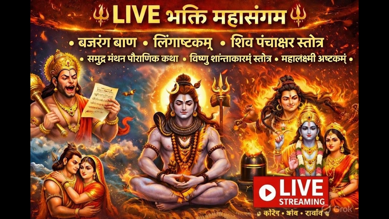 🔱 Morning LIVE भक्ति महासंगम 🔱#BajrangBaan #viral #live #trending #foryou #foryoupage ##BhaktiLive