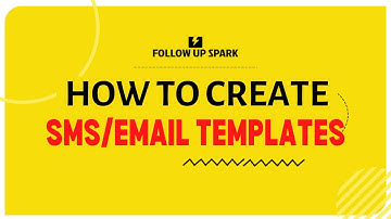 Create an SMS or Email template