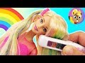 Rainbow Hair Barbie - Păpușă Barbie cu părul curcubeu - Placă de păr cu cretă colorată