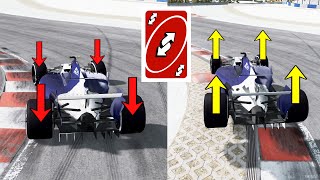 Reversed downforce in a F1 car is undrivable - beamng drive