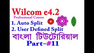 How to Use Auto Split and User Defined split embroidery designs tutorials wilcom e4.2 part-11 বাংলা