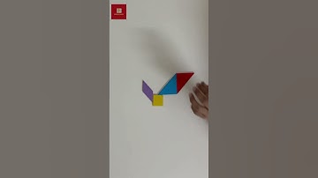 Building a rabbit using #tangram #puzzle #tangrampuzzle