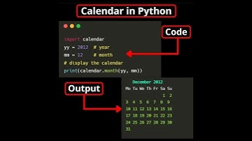 How to create a calendar in python #shorts