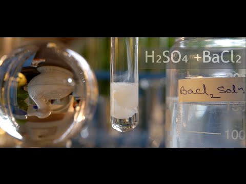 Video Double displacement of BaCl2 + H2SO4 | Barium chloride + Sulphuric acid | Precipitation reaction - youtube