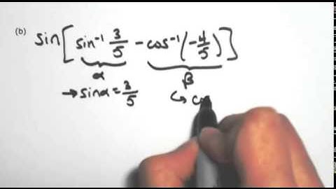Using sum and difference formulas involving inverses