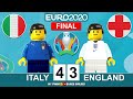 Euro 2020 Final : Italy vs England 4-3 (1-1) All Goals & Highlights Italia Inghilterra Lego Football