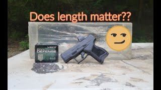 Does Size Matter? Short Barrel Liberty Civil Defense 50gr +P 9mm Test