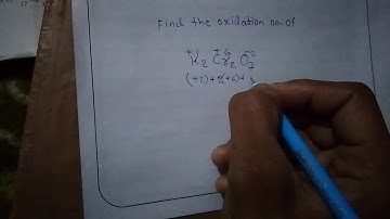 find oxidation number of K2Cr2O7