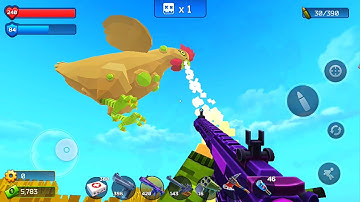 Pixel Combat: Zombie Strike Giant Zombie Chicken Android Gameplay Walkthrough Lomelvo