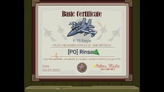 1945 Air Force F-15 Eagle Basic Certificate