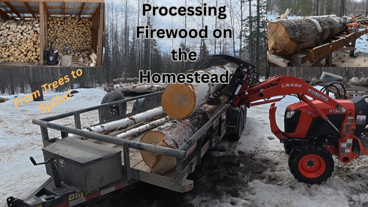 Processing Firewood on the Homestead. Hard Work Heats our Alaska Home ...