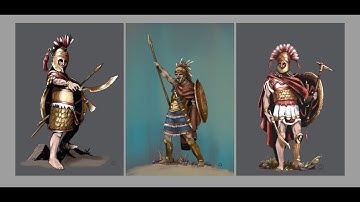 Fantasy Hoplite Character Creation: With Krita 5 Time-Lapse Record