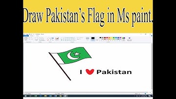 Easy make Pakistan flag in Ms Paint