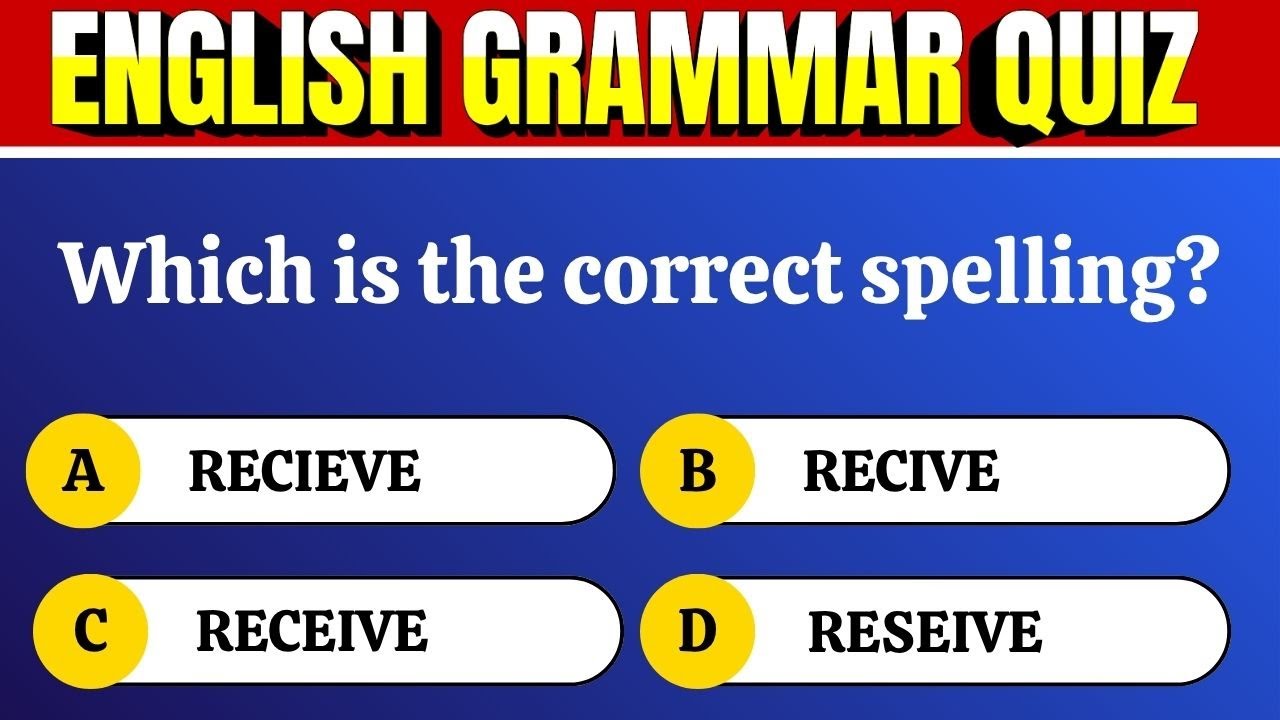 ENGLISH GRAMMAR QUIZ | 40 English Language Test | Trivia Quiz