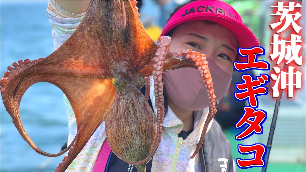 エギタコ釣り 今年も好調 那珂湊沖のマダコ釣り 初心者でも必ず10杯釣れたメモ ダイソーエギでも釣れた 岡重丸 大洗マダコ Youtube