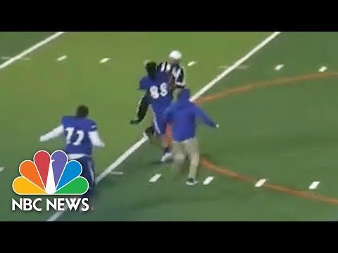 Watch: High School Football Player Tackles Referee | NBC News