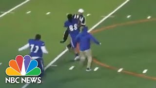 Watch: High School Football Player Tackles Referee | NBC News