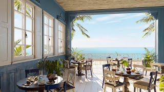 Calm Coffee Shop Ambience by the Sea with Jazz Music and Relaxing Sea Waves by Coffee Shop Music 38,575 views 1 year ago 8 hours, 7 minutes