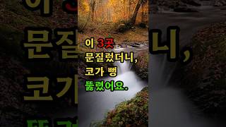 이 3곳 문질렀더니, 코가 뻥 뚫렸어요