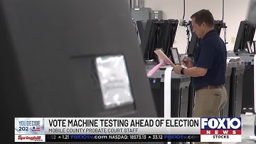 Mobile County Probate Court staff tests voting machines ahead of Election Day