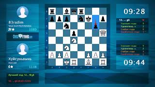 Chess Game Analysis: Хуйсуньвынь - 83radim : 1-0 (By ChessFriends.com)
