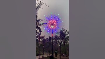 Thi công dựng cột Đèn LED trang trí pháo Hoa Zalaaa lắp đặt sân vườn, lh 0971043999