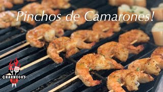 Pinchos de Camarones a la parrilla - How to cook Grilled and smoked Shrimp skewers on Weber Genesis8 screenshot 2