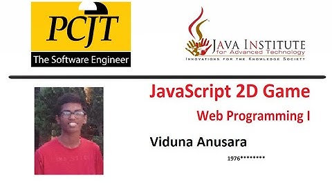 Java Script 2D Game Development | Java Institute