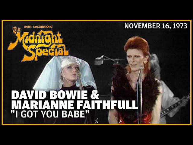 I Got You, Babe - David Bowie u0026 Marianne Faithfull | The Midnight Special class=