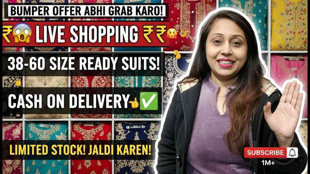 38 to 60 size live shopping 38 to 60 readymade suits CASH ON DELIVERY AVAILABLE