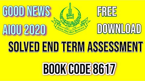 AIOU Solved ETA book 8617 Autumn 2019