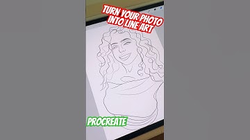 Turn yourself into line art on PROCREATE😍 #portrait #lineart #tutorial #procreate #digitalart #art