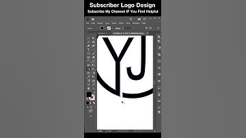 Letter Y J Logo Design In Illustrator | #logo Tutorial #shorts #youtubeshorts