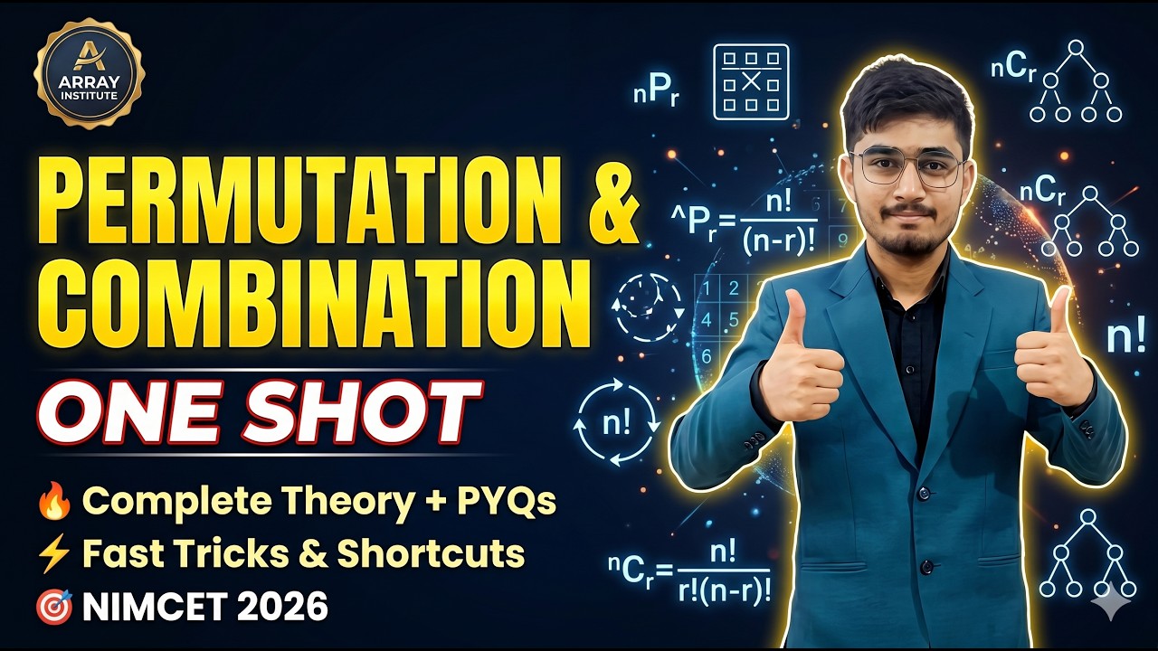 Nimcet 2026| Permutation And Combination | One Shot | Vijaypal ...