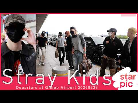 스트레이키즈 ''RUN IT TOKYO 파이팅!' [STARPIC] Stray Kids Departure at Gimpo Airport 20260828