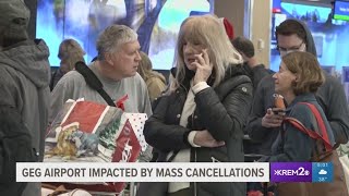 Mass cancelations, delays continue to impact Spokane Airport