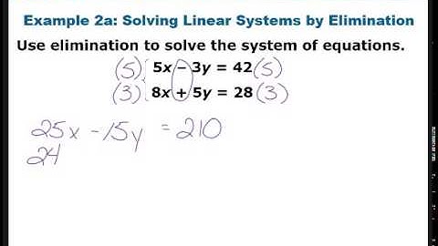 Section 3.2 - Solving Linear Systems Algebraically
