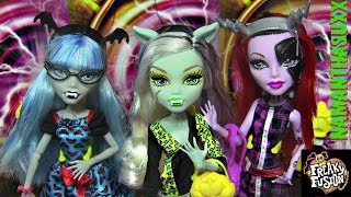 MONSTER HIGH FREAKY FUSION GHOULIA YELPS FRANKIE STEIN OPERETTA DOLL COLLECTION REVIEW VIDEO!!!