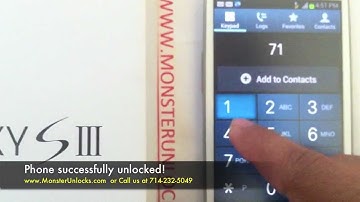 How to Unlock Samsung Galaxy S3 (III) SGH-i747, At&t by unlock code