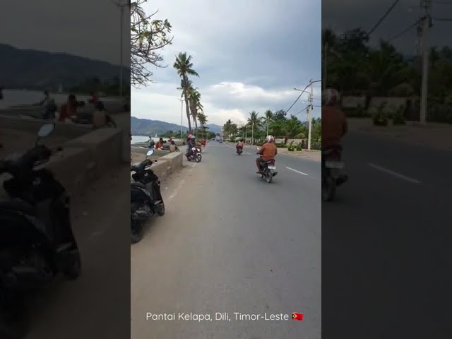 Cycling the Pantai Kelapa waterfront in Dili, Timor-Leste, Southeast Asia 🇹🇱 class=