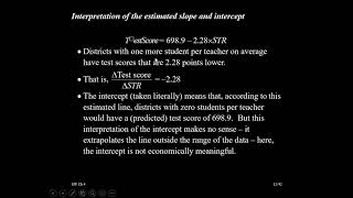 Econometrics  A practical approch Lecture 2 Simple Linear Regression V#2