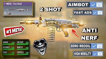 NEW "2 SHOT"  MG42  Gunsmith! its TAKING OVER COD Mobile in Season 10